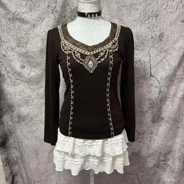 y2k 엑시즈팜 클라로리 니트 소 키라키라 스톤 뜨개질