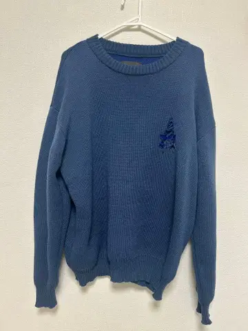 AIVER 파랑 크루넥 니트