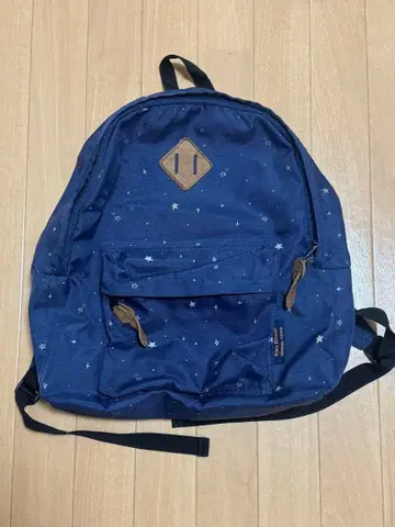 Bleu Bleuet 별 패턴 네이비 백팩