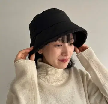 무료배송 무인양품 흡습 발열 솜 표면 발수 버킷 햇 블랙