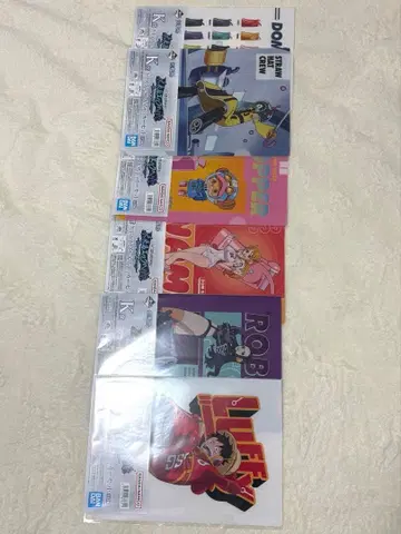 컬렉터 필수! 원피스 제일복권 K상 클리어 파일 앤 스티커 6점
