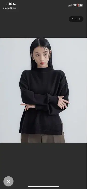 [ UNITED TOKYO ] 울 마틱 모크넥 니트