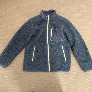 데상트 플리스 자켓 M 다크 블루