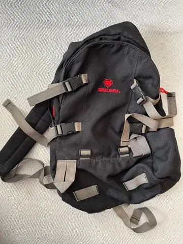 superlovers 슈퍼라버스 로고 자수 백팩