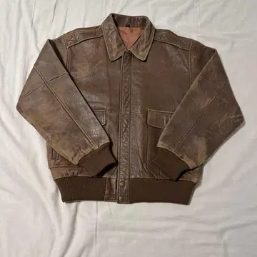 80s 천연 가죽 A2 플라이트 자켓