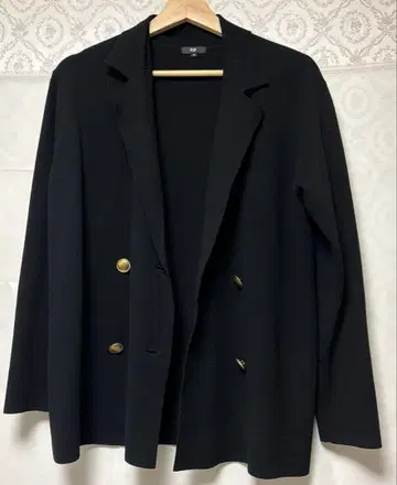 새상품급 플라스테 S 더블 브레스트 니트 자켓