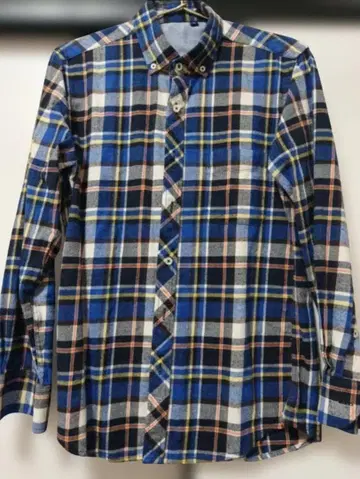 플란넬 체크 무늬 긴팔 셔츠 S