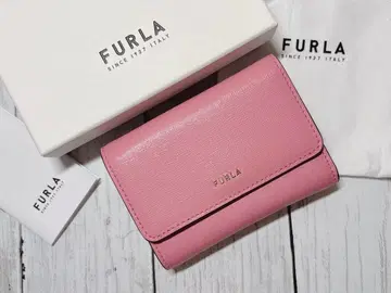 새상품 FURLA 훌라 인기 컬러 바빌론 3단 폴더형 지갑 핑크&베이지