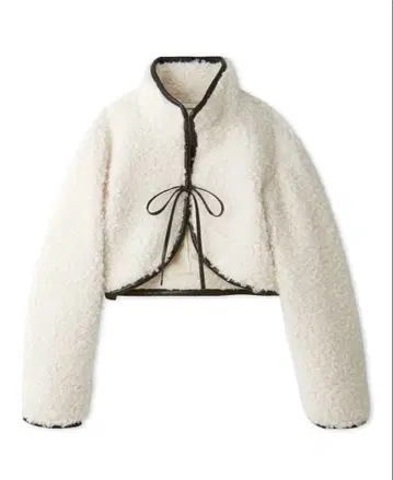 LILY BROWN 리본 보아 코트