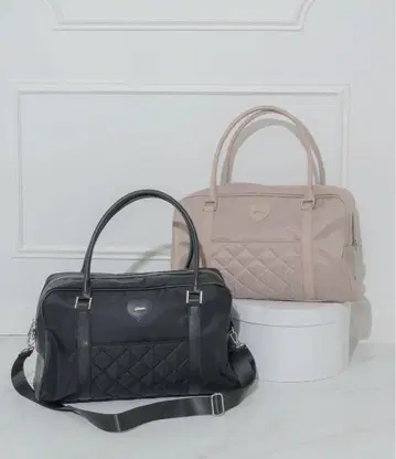 pium 하트 발수 나일론 보스턴 백