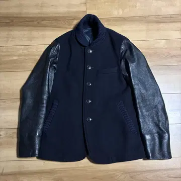 BLUE BLUE 울 가죽 자켓 할리우드 런치 마켓