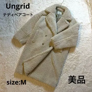 새상품급 Ungrid 에코 무스탕 테디베어 코트 아이보리