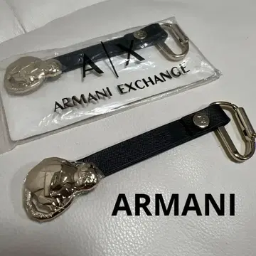 아르마니 Armani Exchange 금 원숭이 메탈 참 가죽 키링