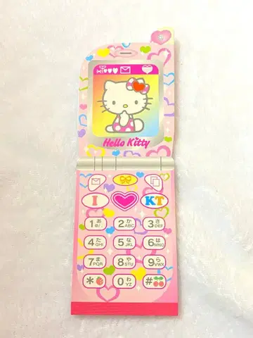 산리오 헤이세이 레트로 헬로키티 휴대폰형 메모장 2002년