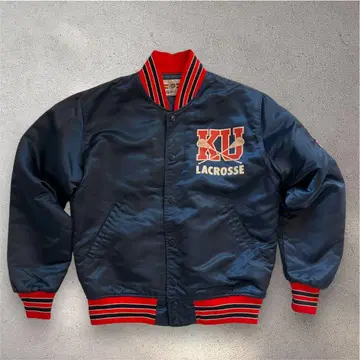KU LACROSSE 바시티 자켓 네이비/레드 M