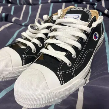 Champion 블랙 스니커즈 로우컷