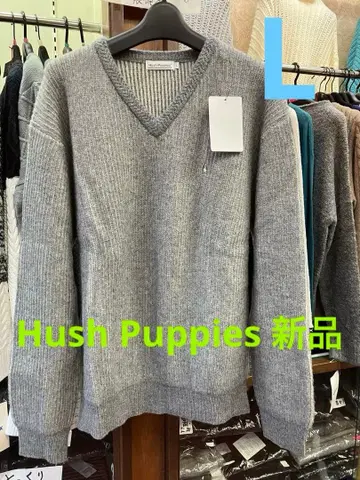 Hush Puppies L 그레이 V넥 스웨터 허시파피