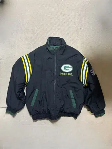구제 의류 90년대 NFL 그린베이 패커스 충전솜 블랙 표기: M