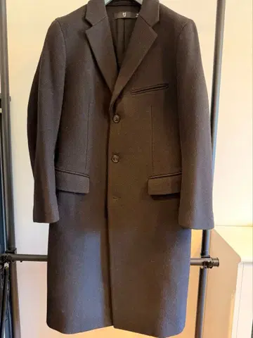 +J 플러스 제이 다크 브라운 체스터 코트