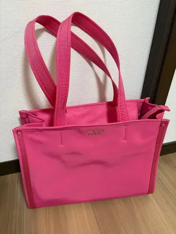 케이트 스페이드 핑크 나일론 토트백