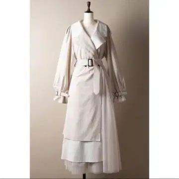 LA BELLE ETUDE 트렌치코트 가을봄 아이보리 고급 걸리시