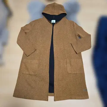 DOG DEPT 후드 부착 롱 가디건