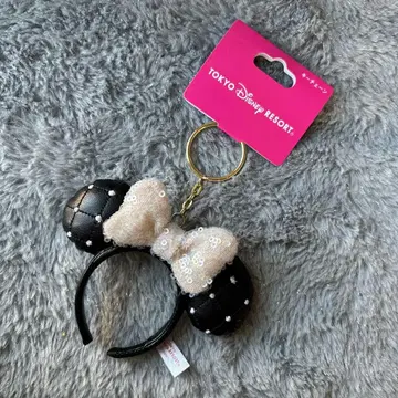 디즈니 머리띠 키링 키체인 블랙 펄