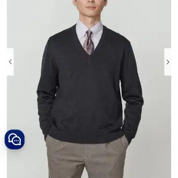 TRANS CONTINENTS BIZ 니트 V넥 스웨터 포멀