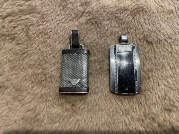 메탈릭 직사각형 펜던트 2개 세트