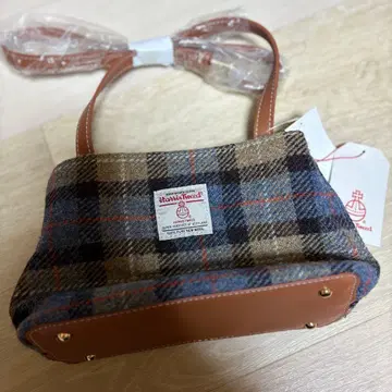 해리스 트위드 사선 숄더 백 시마무라