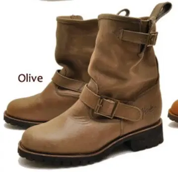 요스케 YOSUKE 엔지니어 부츠 올리브 베이지 새상품 24cm