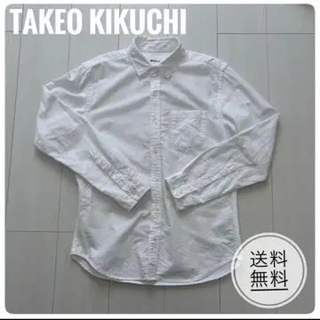 [ 미사용품 ] TAKEO KIKUCHI 다케오 키쿠치 화이트 긴팔 셔츠