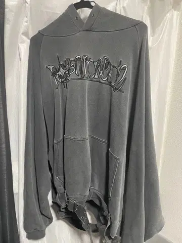 Rosen Kreuz oversized belt hoodie 후드티