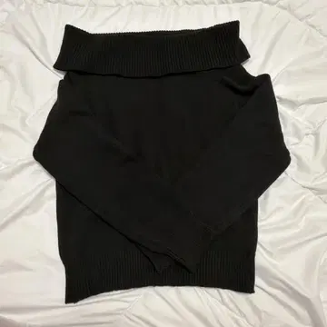 블랙 오프숄더 니트 스웨터 긴팔 한국