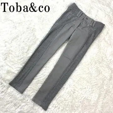 Toba&co 사이드 리브 니트 디자인 팬츠 그레이 M B6309
