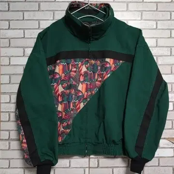 90s USA제 David James 올 패턴 자켓 XL 그린