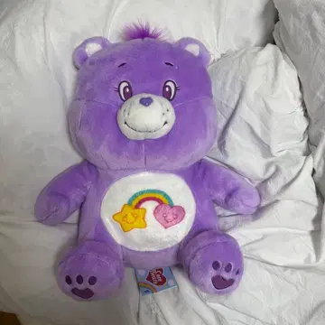 케어베어 앉아있는 BIG 봉제 인형 보라색