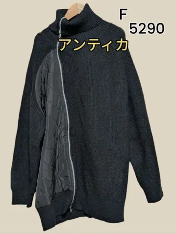 안티카 블랙 이소재 집업 블루종 F 5290