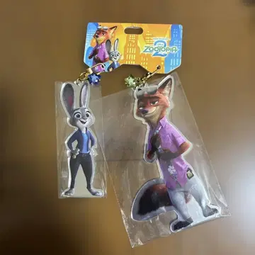 주토피아 주디 닉 아크릴 키링 세트