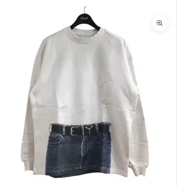 Jean Paul Gaultier 전사 데님 프린트 맨투맨