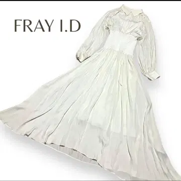 FRAY I.D 허리 리브 쉬폰 셔츠 롱 원피스 맥시 드레스 세트