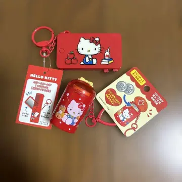 헬로키티 복각판 미니 거울 빗 홀더 코인 케이스 홀더