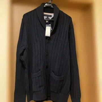 [ 미착용 새상품 ] 타미힐피거 XXL 가디건 네이비