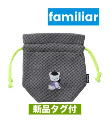 택 포함 새상품 패밀리어 familiar 메쉬 복조리 파우치 GY 그레이