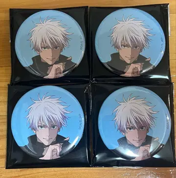 주술회전 애니메이션전 시부야 사건 고죠 사토루 캔뱃지 4점