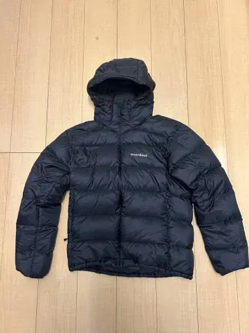 몽벨 라이트 알파인 다운 후드티 블랙 M 블랙