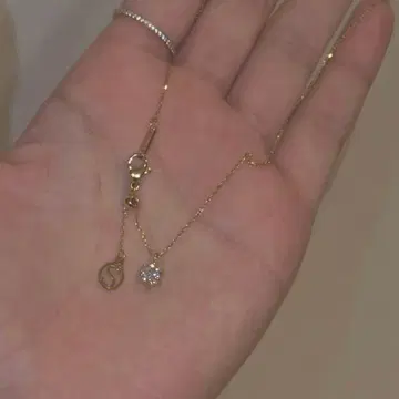 sassyangel 1알 지르코니아 목걸이 고정 타입 5mm