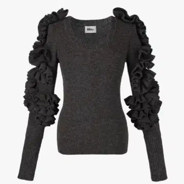 비비 Bibiy. FLORENTINA FRILL KNIT 그레이