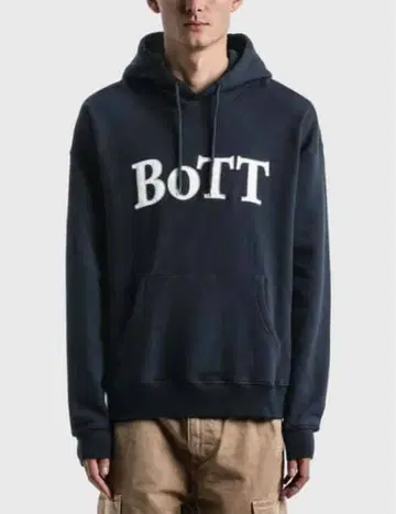 [레어 컬러] Bott OG 로고 풀오버 후디 navy