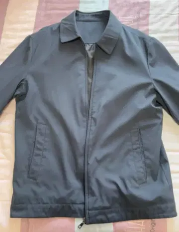 그레이 지퍼 달린 블루종